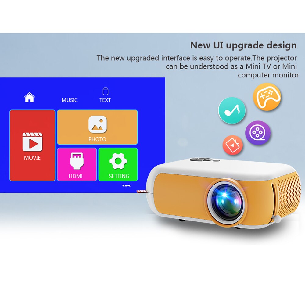 LED Mini Projector WIFI Support 1080P Full HD HDMI-Compatible USB Video Audio Proyector Portable Home Smart Media Video Player