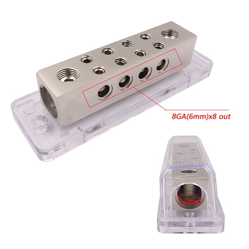 Car Audio Amplifier Power Distribution Block 2 in 8 Out Way Power Ground Distribution Blocks Car Amplifier Splitter