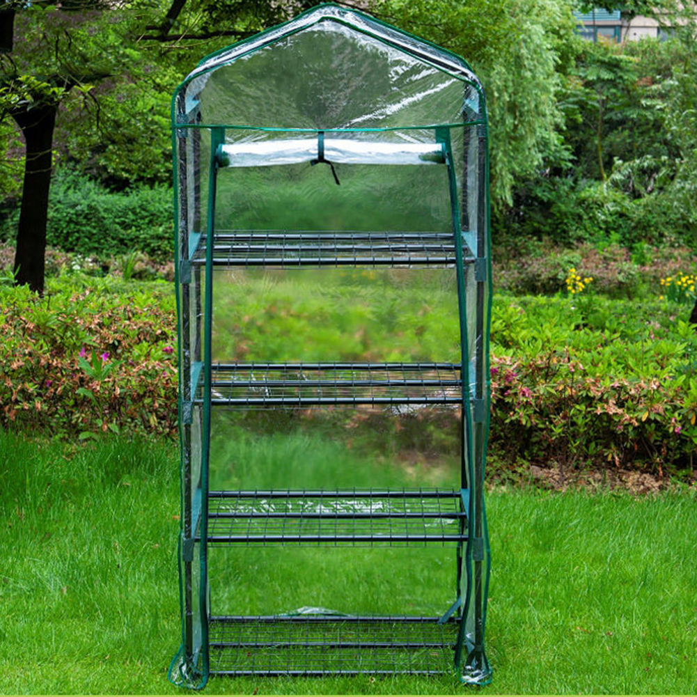 2/3/4/5 Tier Greenhouse Waterproof Cover Plastic Clear Greenhouse Reinforced Replacement Covers Outdoor Garden UV-resistant Tool