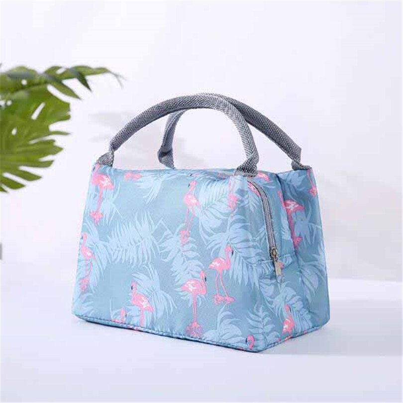 Portable Insulated Thermal Cooler Bento Lunch Box Tote Picnic Storage Bag Pouch Lunch Bags Icepack Container School Food Bags: Blue