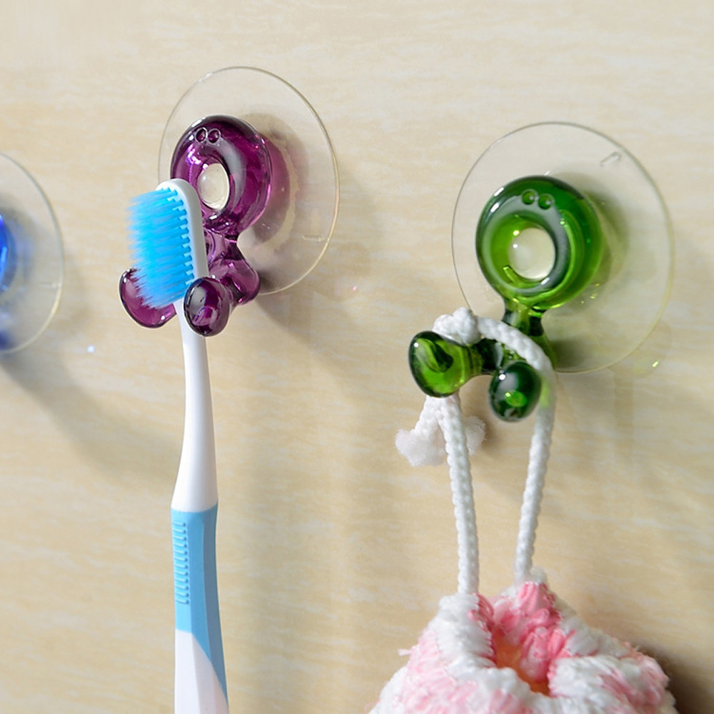 Hjemmebadeværelse tandbørste sugeholder rack vægbeslag hængestativ badeværelsesprodukter tandbørste håndklædeholder  #116