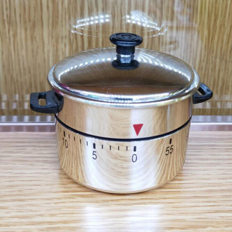 Pot Shape Kitchen Tool Gadgets Kitchen Timer Cooking Reminders Tools Countdown Alarm Reminder 60 Minutes Mechanical Timer: Default Title