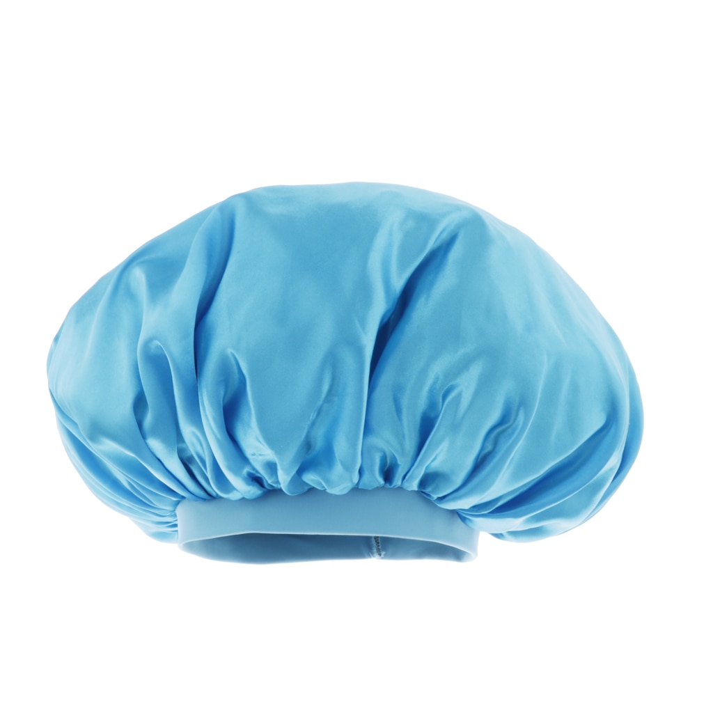 Adjustable Satin Silk Wide Band Bonnet Night Sleep Cap Hat Sleeping Head Cover Hair Protector for Women Long Curly Natural Hair