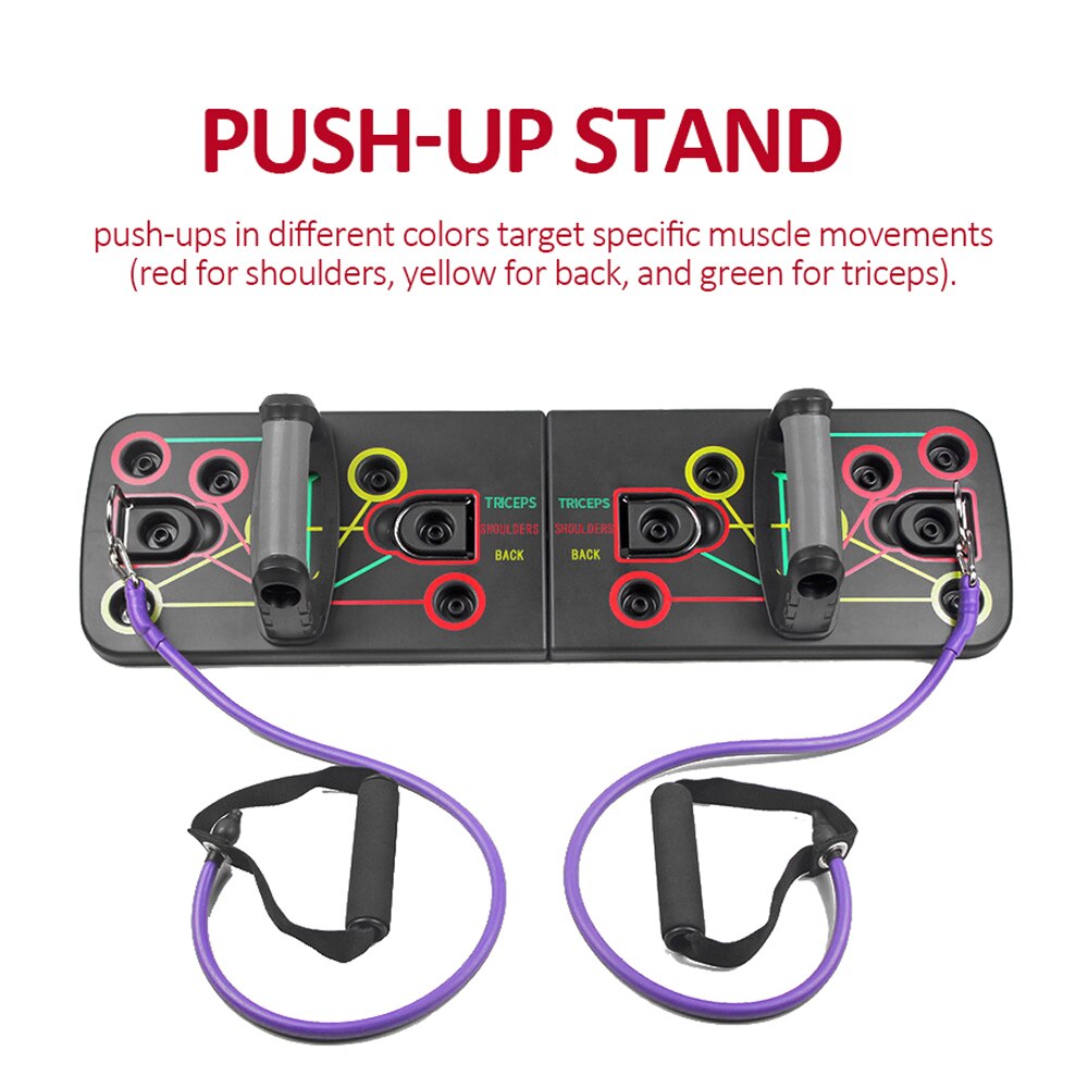 9 in 1 Push Up Rack Board Men Women Comprehensive Home Exercise Push-up Stands Body Building Training System Fitness Equipment