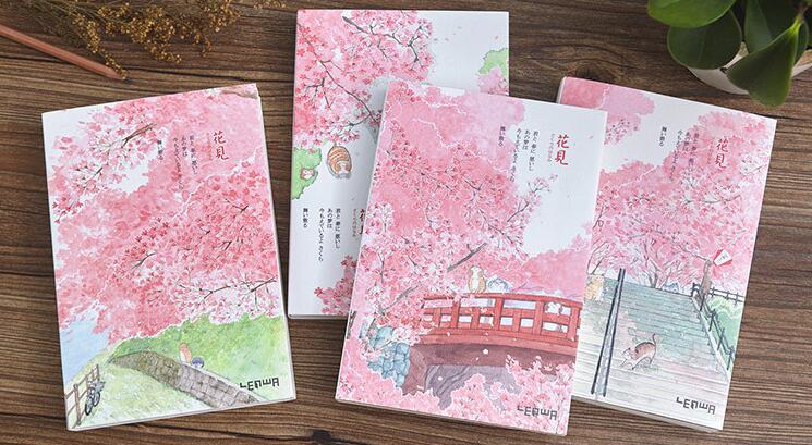 Sakura Series Sketchbook A5 Blank Flower Sketch Book Soft Cover 120 Sheets