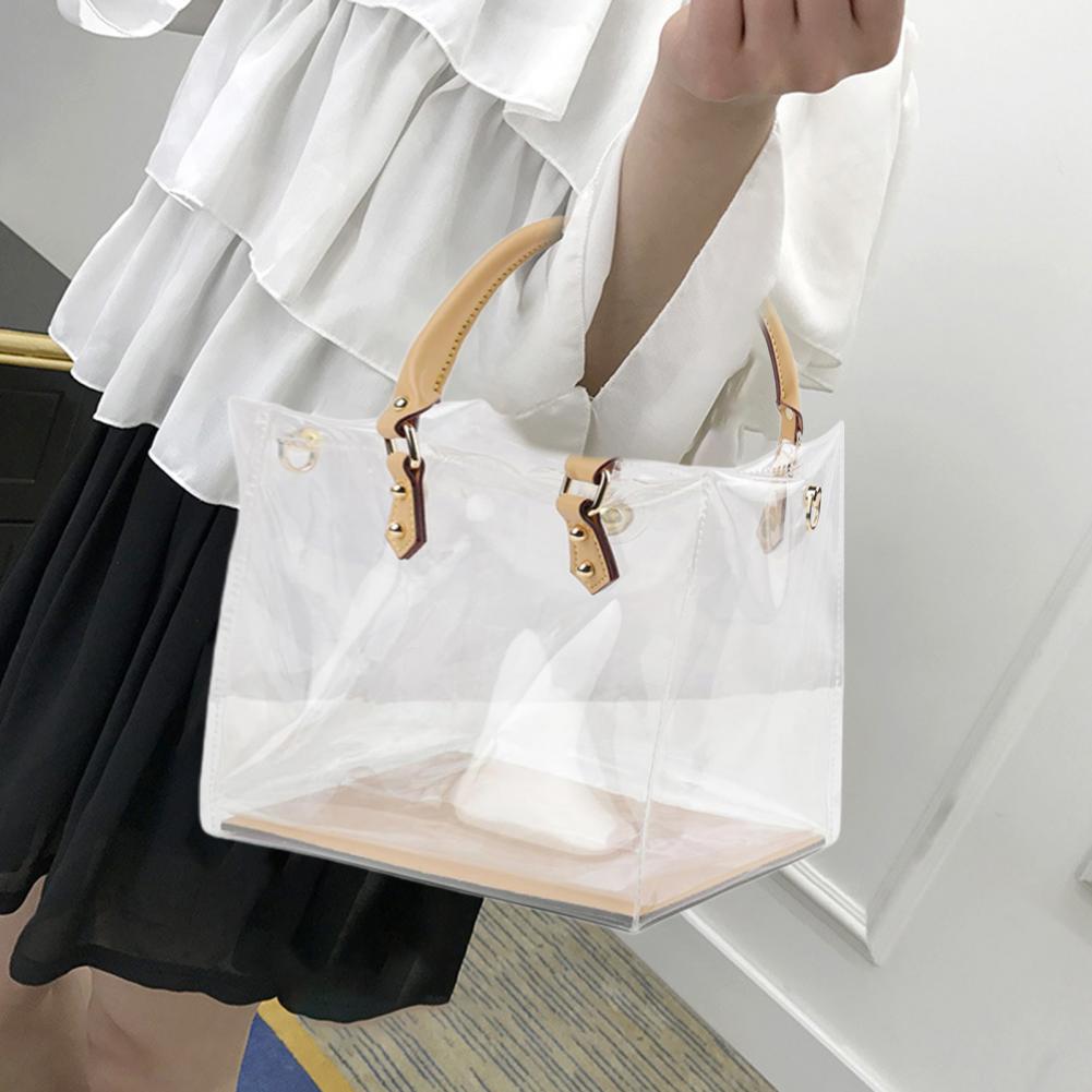 Diy Storage Bag Waterproof Pvc Transparent Diy Tote Bag Handbag Making Kit with Craft Accessories Tool Set Handmade Tote Bag