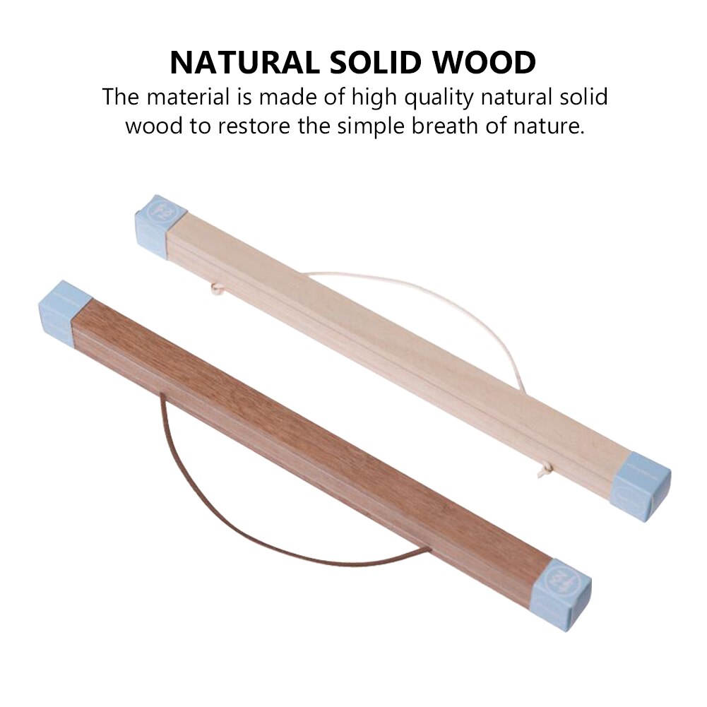Teak/ramin/MFD Magnet Wooden Picture Photo Frame Poster Scroll Artwork Hanger 21/30/40/50/60cm Frame Length With Lanyard Rope