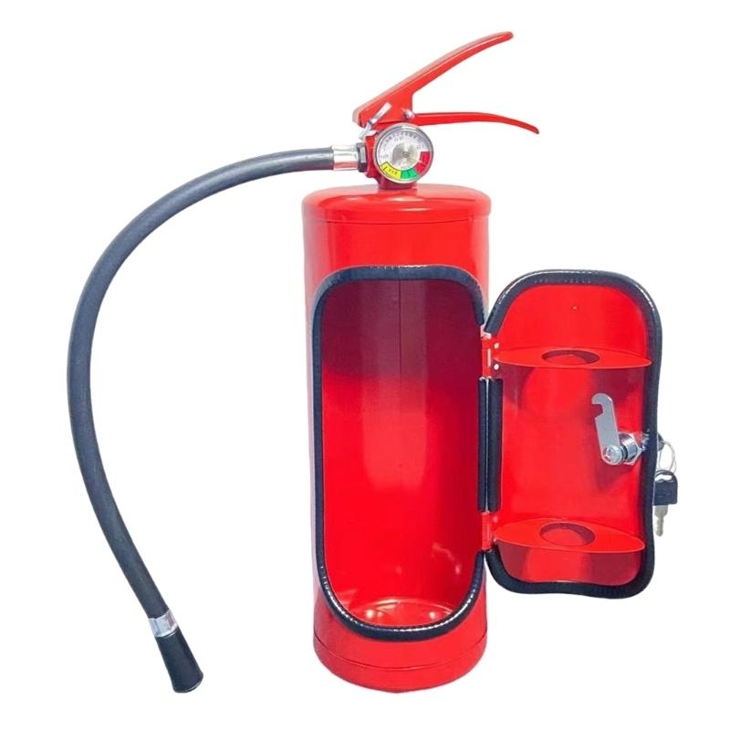 Elegados extintores incendios ven estuche vino para coleccionistas y entusiastas licor champán del