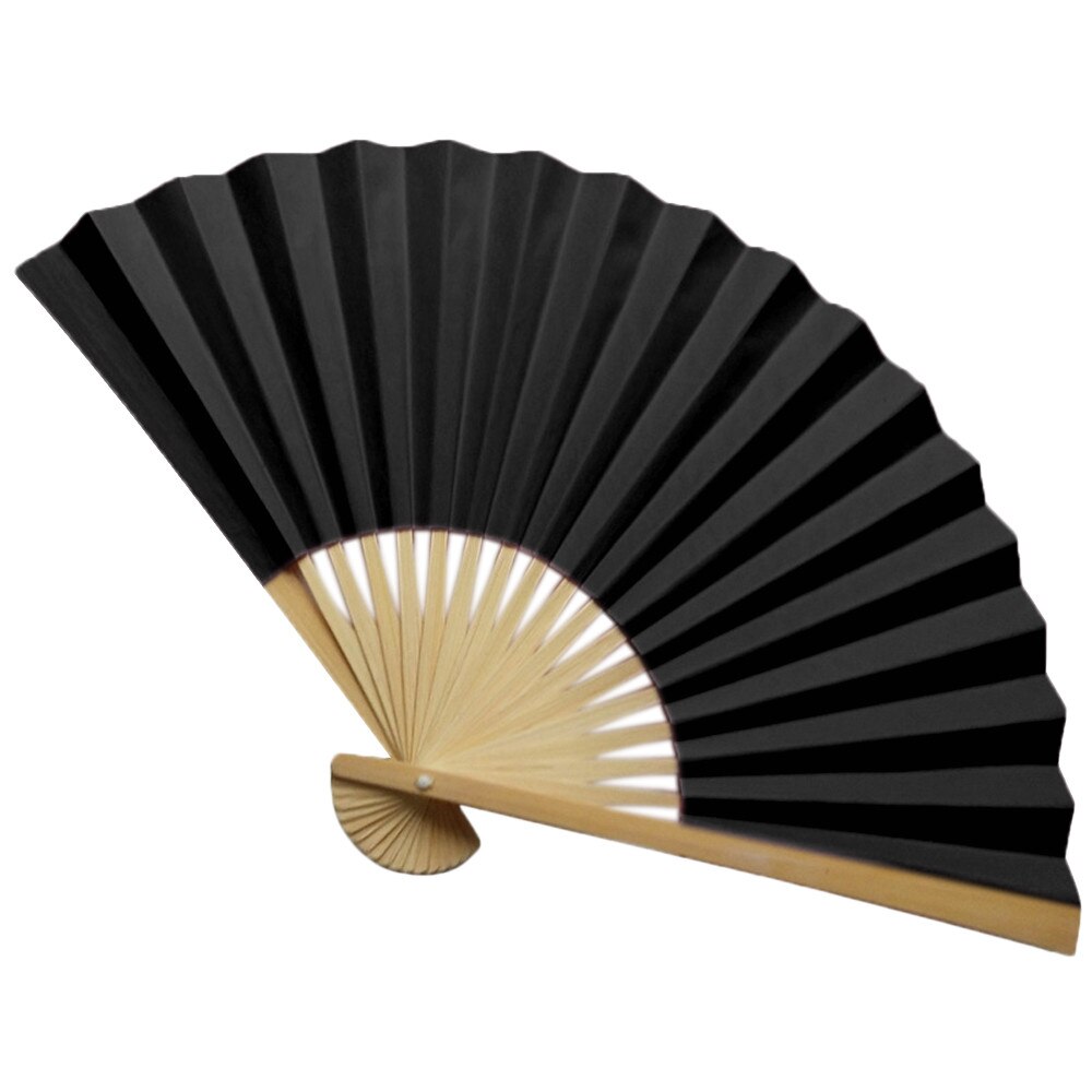 Classic Style Flower Fabric Bamboo Folding Dance Hand Fan Beige Summer Vintage Bamboo Folding Hand Held Fan Chinese Dance #W2