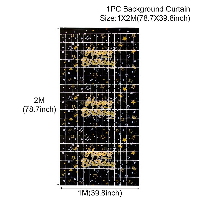 Cortinas de fondo para , decoración de feliz cumpleaños, aniversario de adulto: 4