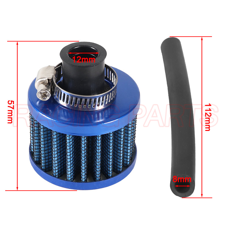 1 jeu de filtre d'admission d'air, nettoyeur de reniflard pour Predator 212cc 196cc 6.5hp 7HP GX160 GX200 Baja Warrior MB200 Go Kart Mini vélo: Bleu