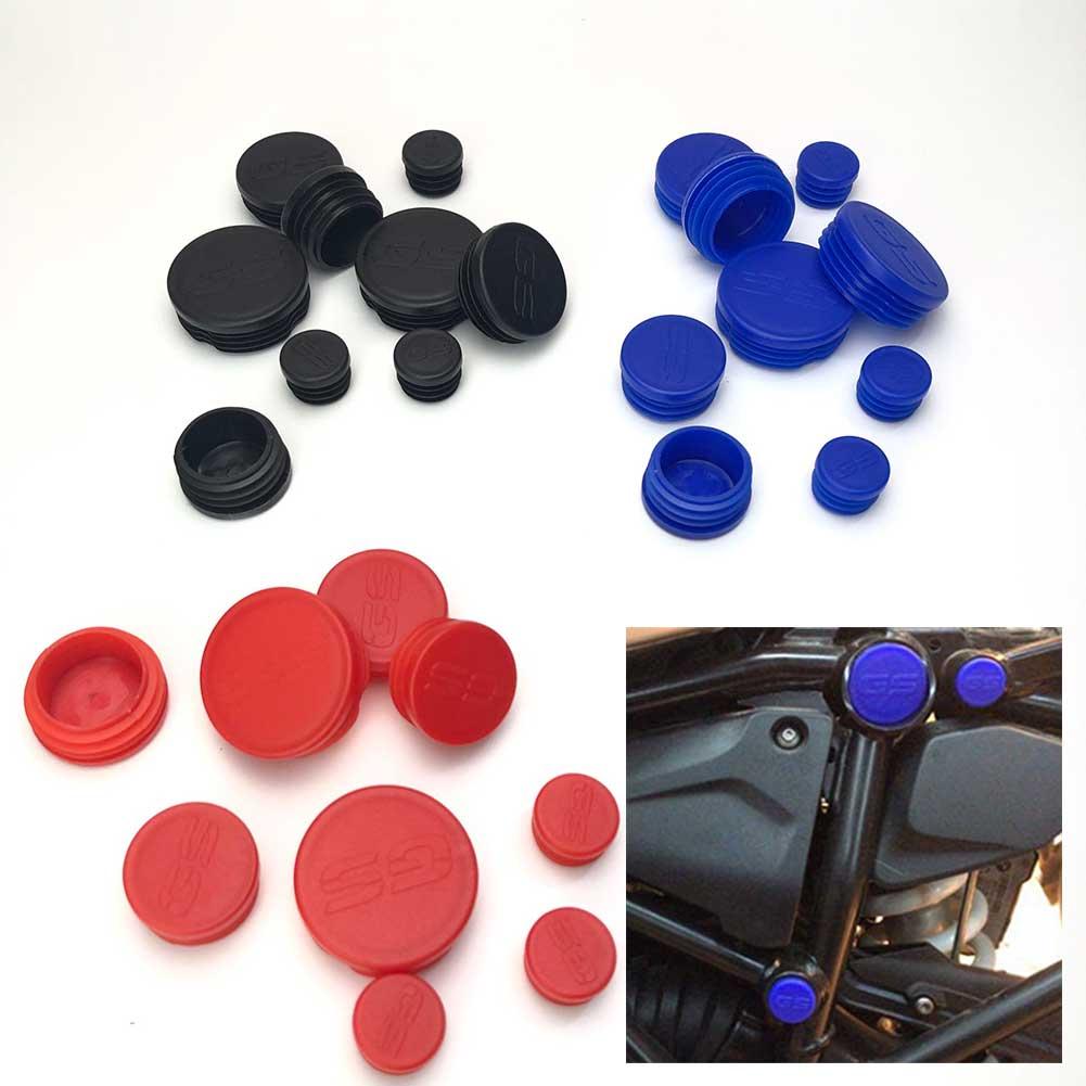 En plastique 9 pièces Cadre Casquettes Ensemble Cadre Couverture de Trou de Prise Pour BMW R1200GS LC R 1200GS R 1200 GS Adventure