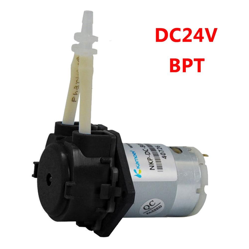 Tube BPT de silicone de petite pompe doseuse d'aquarium pour le dosage analytique de laboratoire pompe péristaltique de cc Micro pompe à eau muette auto-amorçante: 24V BPT