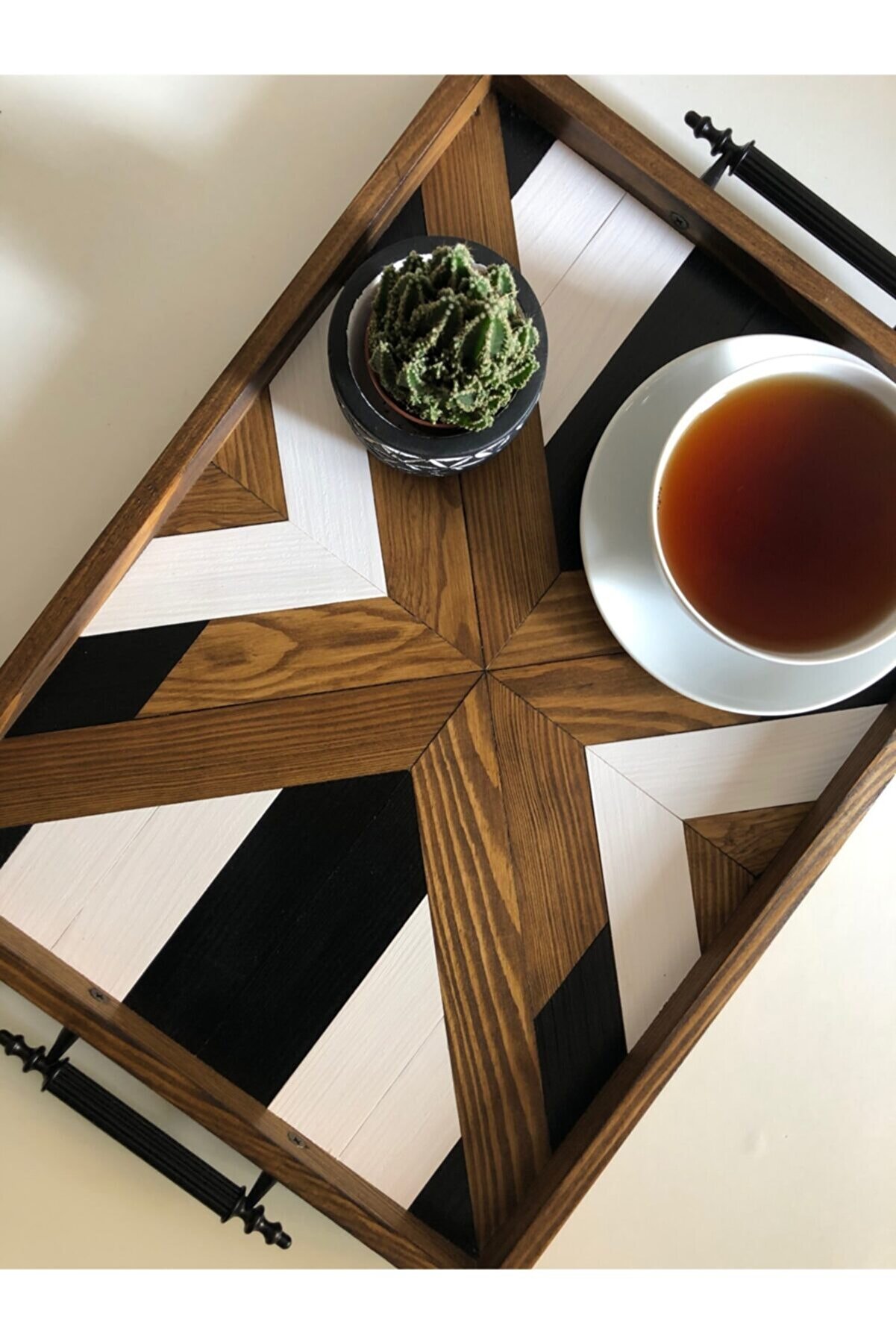 Natural From Pine Wood Handmade Tea Tray Drainage Water Storage Tea Board Table Cup Decor Home Decoration Crafts Item