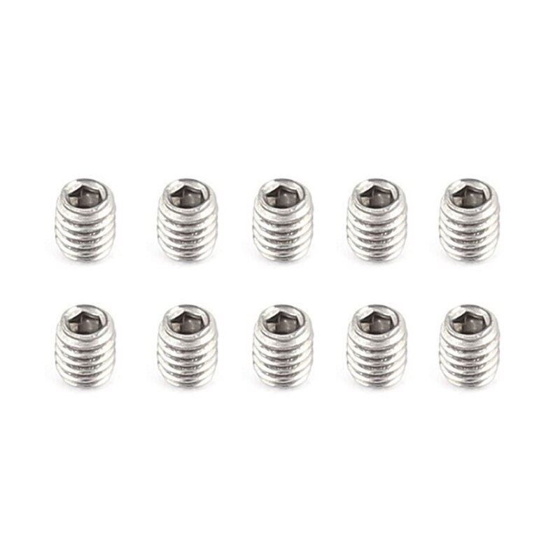 50Pcs M2.5 x 3mm Stainless Steel Hex Socket Set Grub Screws Headless Cup Point