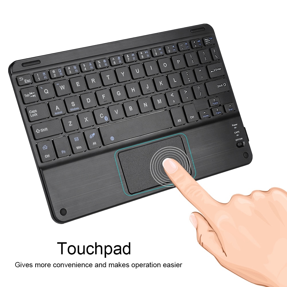 9in Bluetooth keyboard BT Touchpad Keyboard Power Saving Laptop BT Keyboard with Touchpad Multi-functional keyboard
