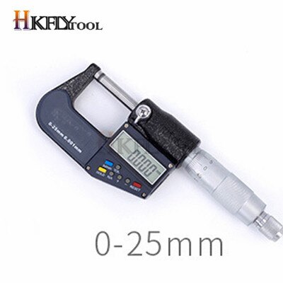 0.001mm Electronic Outside Micrometer 0-25mm Digital Micrometer Caliper Gauge Meter Micrometer Carbide Tip Measure Tools: Multifunction 0-25mm