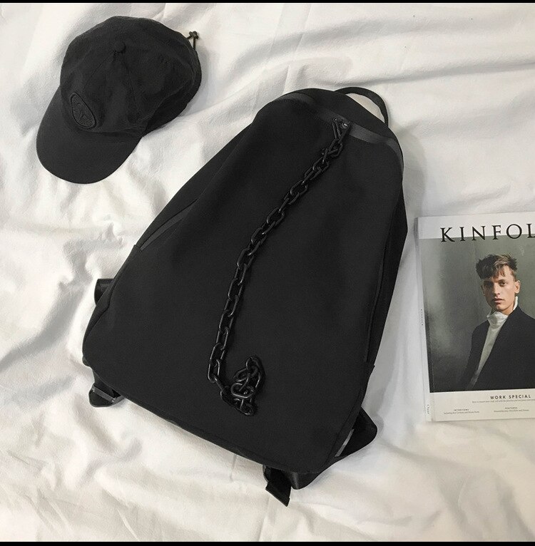 Punk Style Zipper Canvas Backpacks Large Size tTravel Bags Laptop Backpacks Casual School Bags lxg19