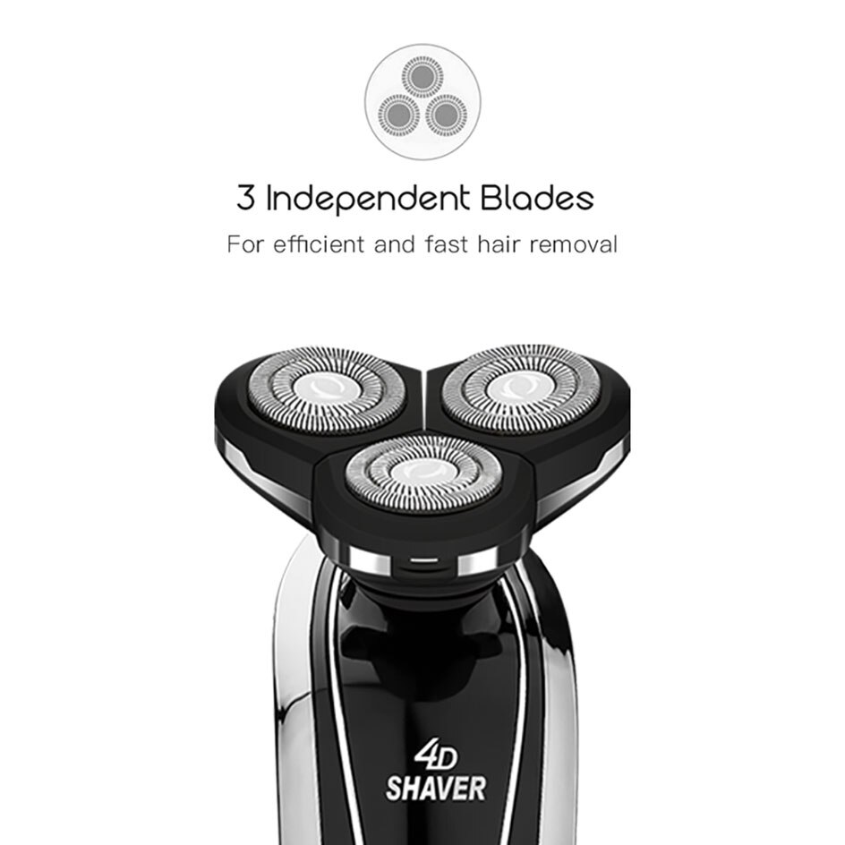 Elektryczna golarka robić brody dla mężczyzn suchy & mokro trymer obrotowy brzytwa wodoodporna ładowalna USB bezprzewodowy 6 w 1 zestaw robić pielęgnacji 8500
