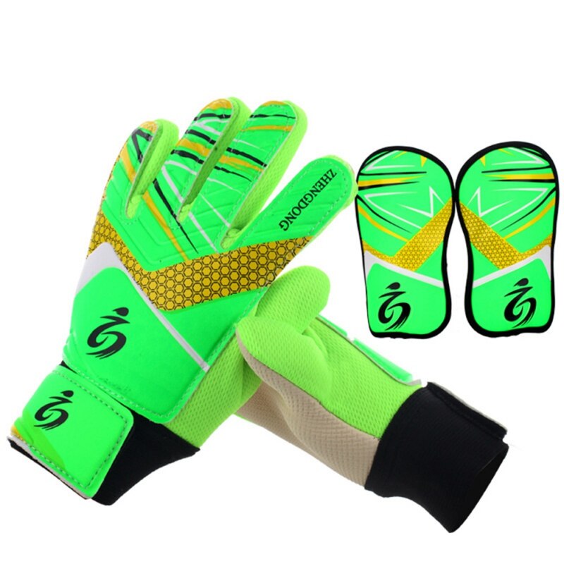 Kinder Fußball Fußball Torwart Goalie Training Handschuhe Durable Anti-Slip Atmungs Torwart Handschuhe mit Bein Schutzfolie: G1 / 5