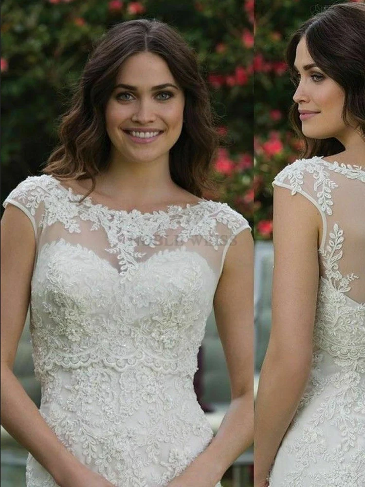 Scoop Wedding Jacket Sleeveless Bride Bolero Top Lace Applique White Ivory Wraps Shrug