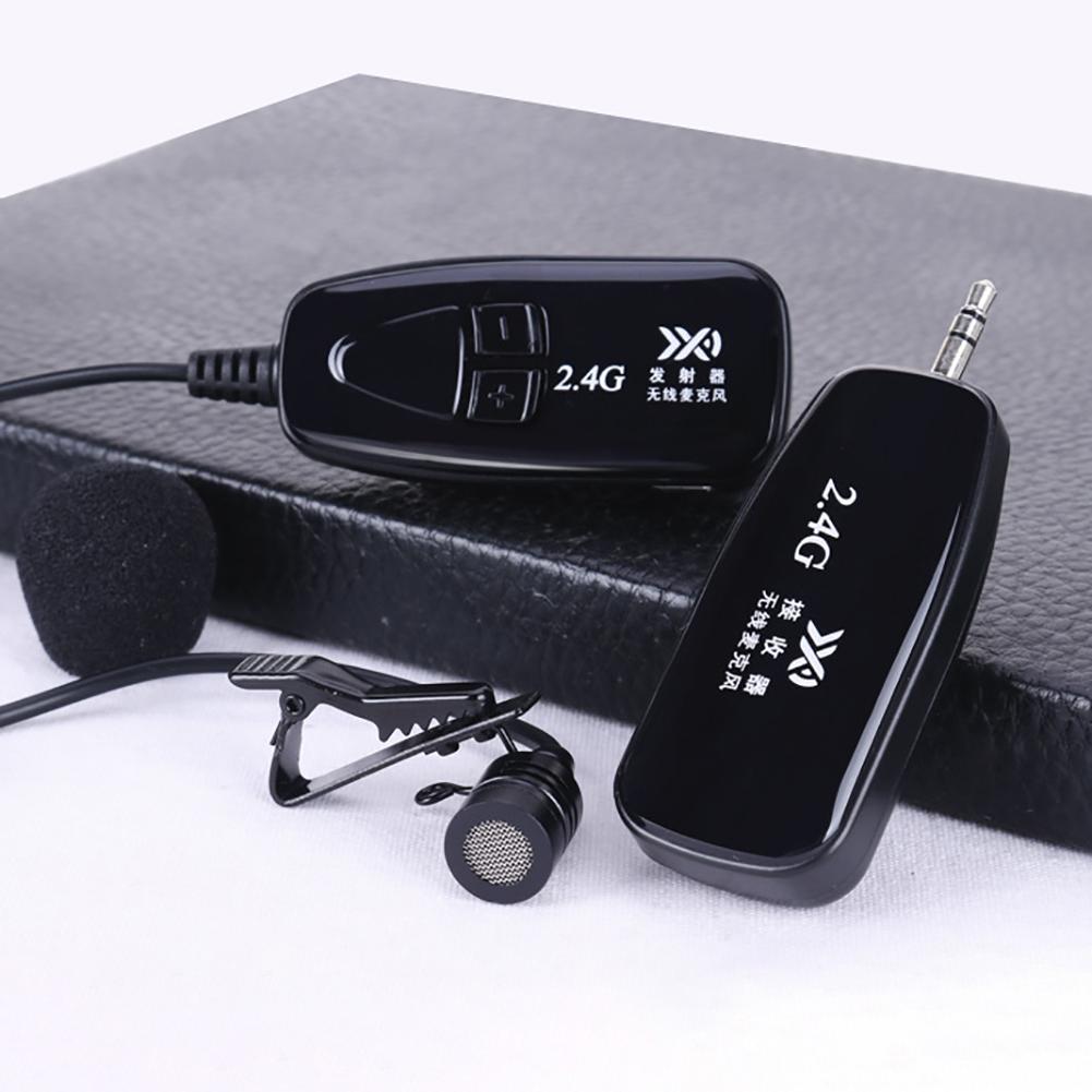 2.4G Draadloze Microfoon Handsfree Clips-On Kraag Mic Microfoons Automatch Condensator Microfoons Draadloze Headset Microfoons