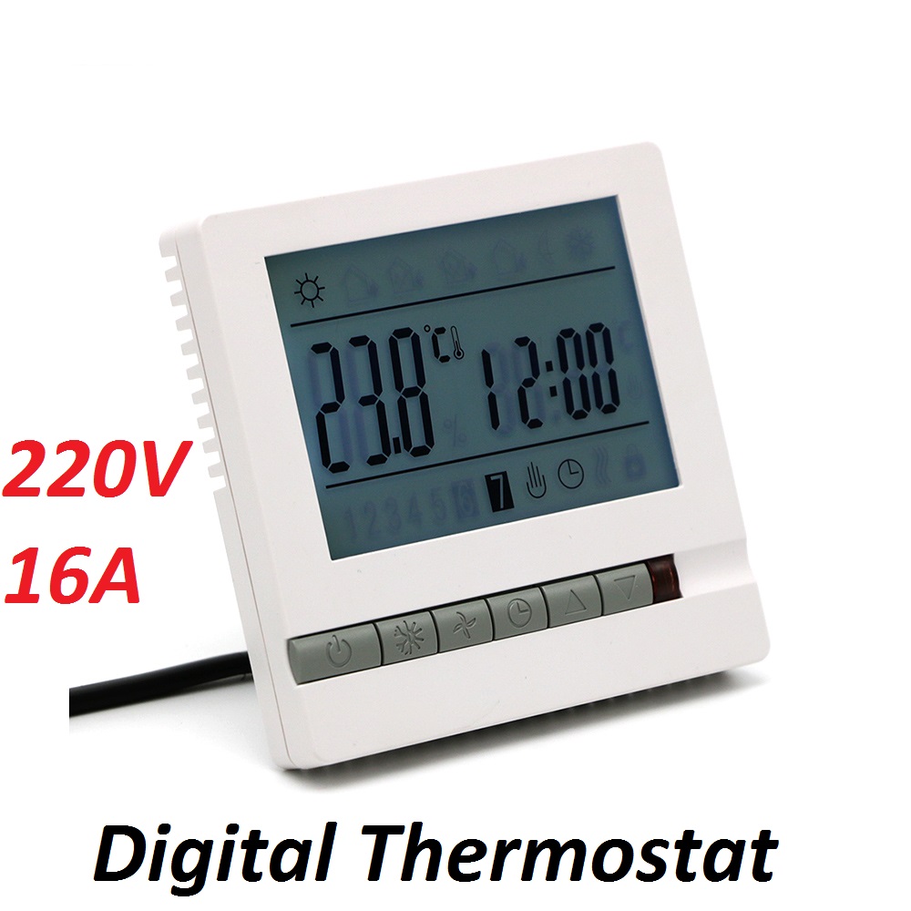 Digitale Vloerverwarming Thermostaat AC220V 16A Kamer Warm Temperatuur Controller