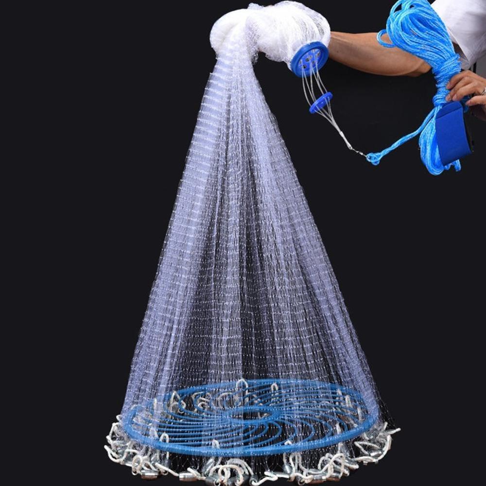 Hand Throw Net American Style Finefish Cast Net Fishing Tool USA Gill Fishing Throw Outdoor Cast Catch Net Network net Net K4Q0