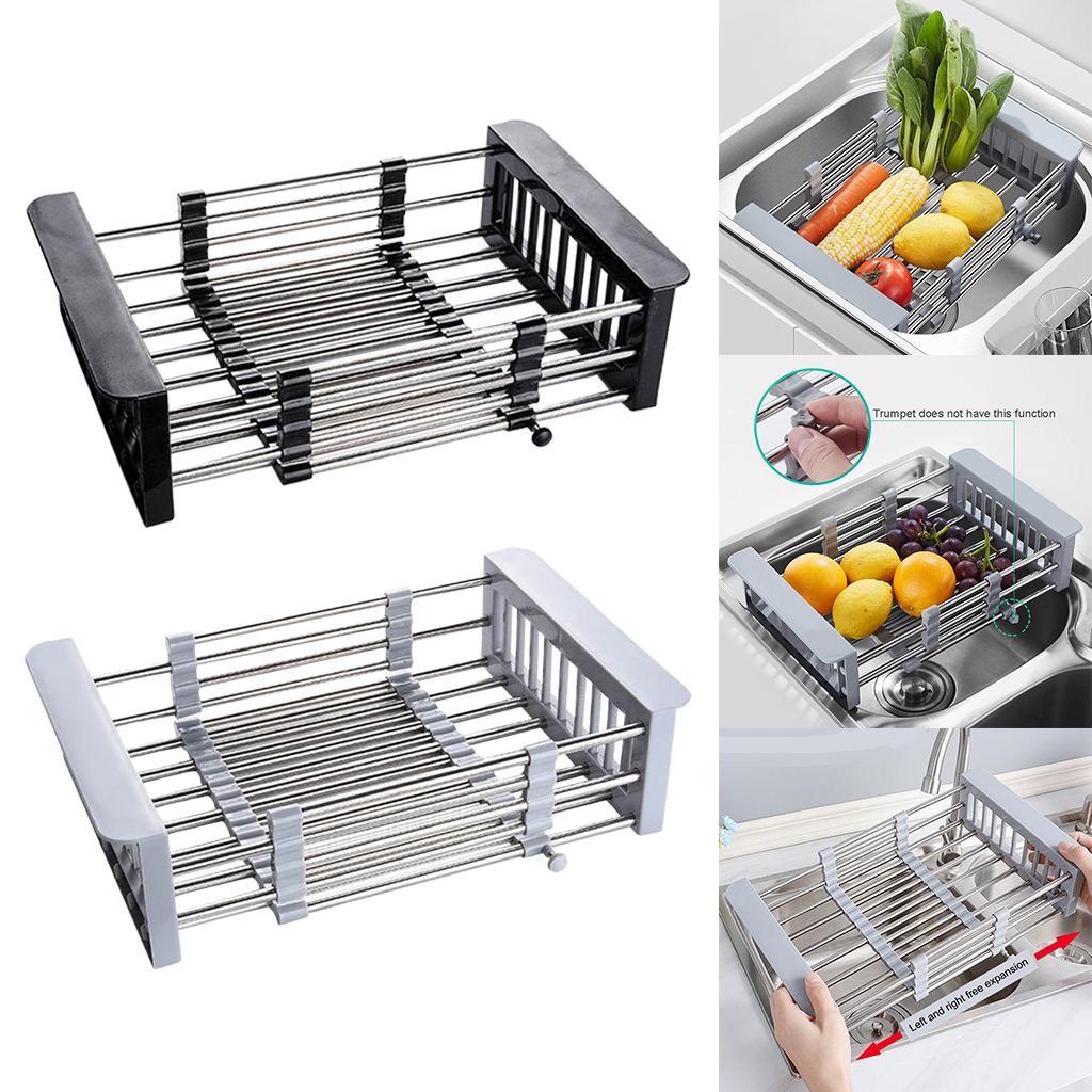Expandable Dish Drying Rack Over the Sink Dish Rack In Sink Or On Counter