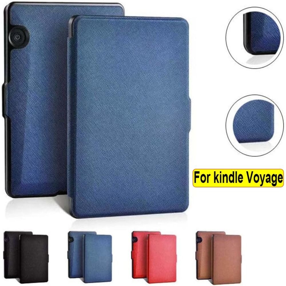 För kindle voyage, pu-läderfodral i e-boksläsare för kindle voyage, smalt skyddande fodral