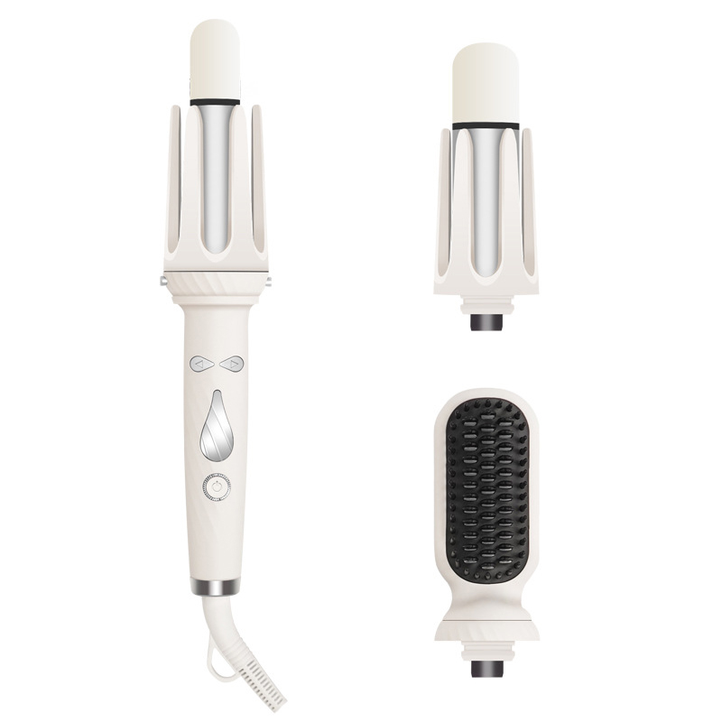 3-IN-1 Dual Purpose Negatieve Ionen 28mm/32mm Automatische Haar Krultang Verwarming Steil Haar kam Elektrische Keramische Curling Haar Stok: YELLOW / Au