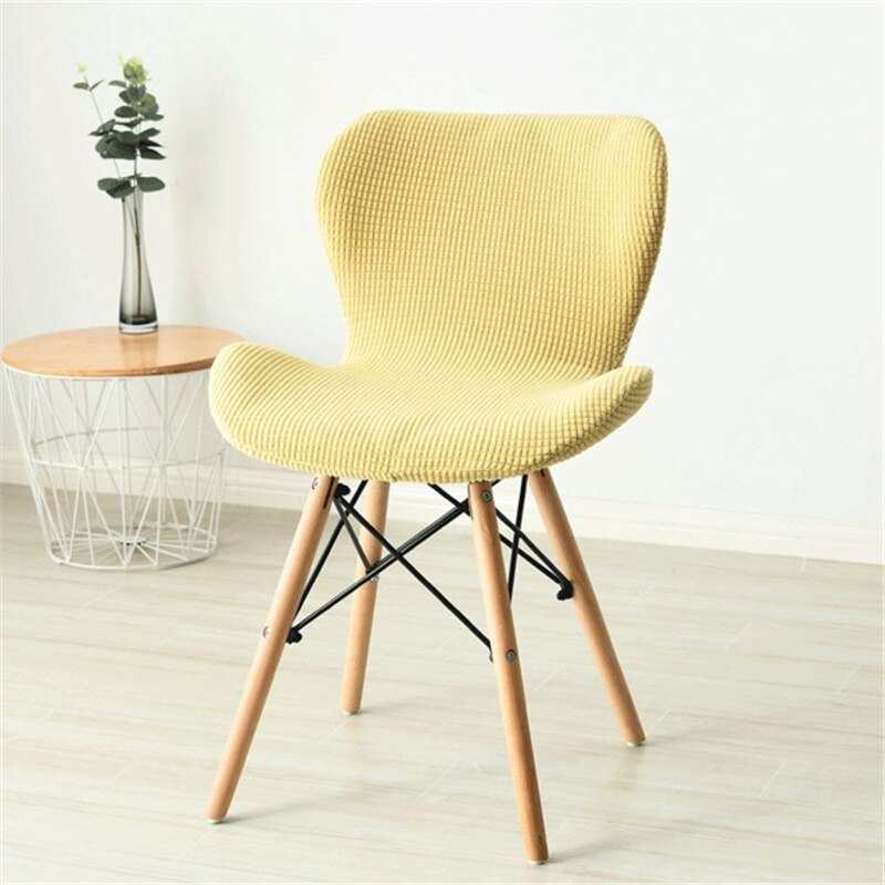 1Pcs Gebogen Vlinder Stoel Cover Spandex Dining Kruk Accent Stoel Hoes Funda Silla Asiento Stretch Wasbare Stoelhoezen