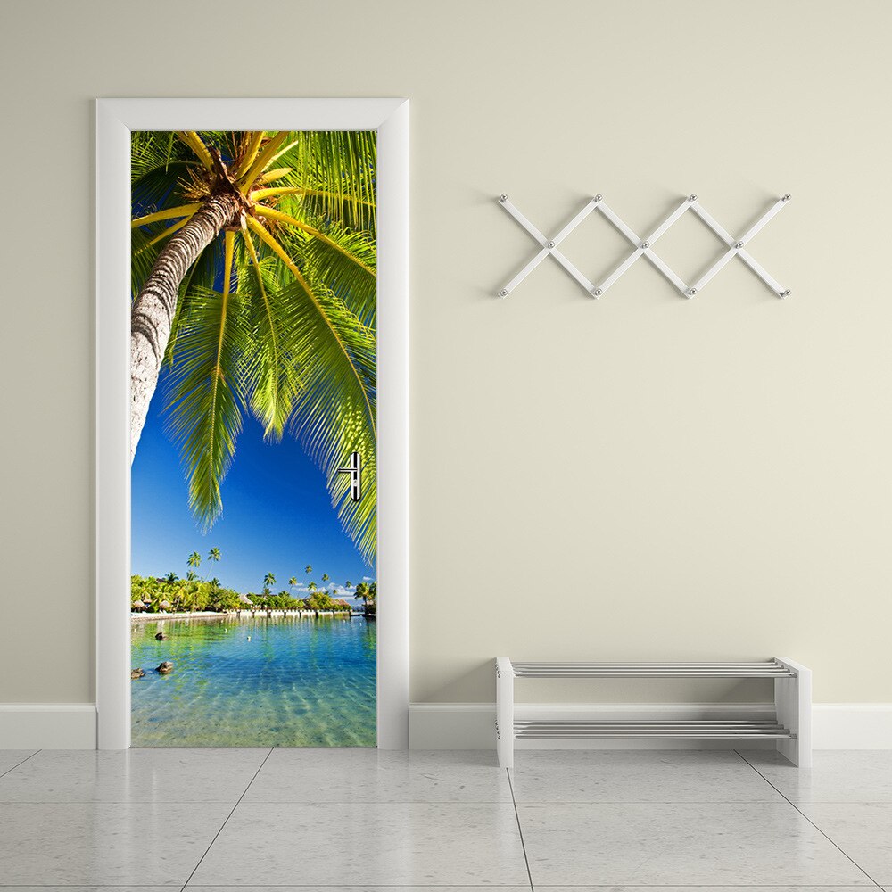 Sexy meisje badkamerdeur stickers verwijderbare pvc 3d deur muurschildering sticker waterdichte slaapkamer muurdecoratie voor deurdecoratie