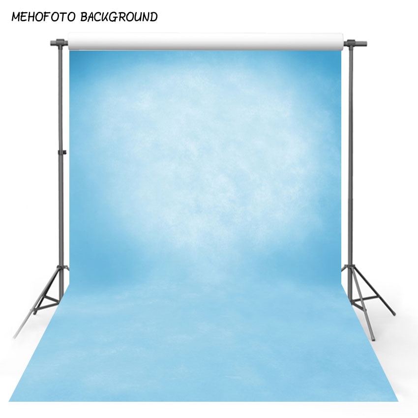 MEHOFOTO Thin Vinyl Photography Background Computer Printed Blue Pure Color texture wall Backgrounds for Photo Studio