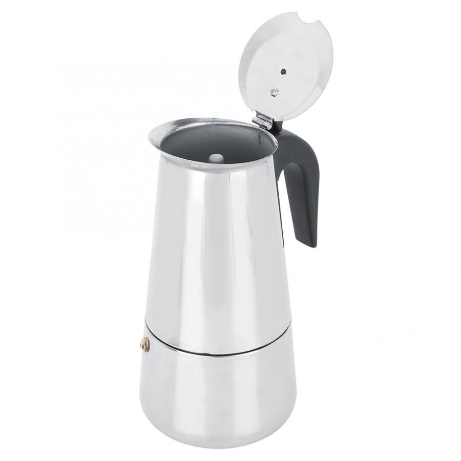450ml rostfritt stål elektrisk spis kaffekanna bryggare värmare set eu plug 220-240v(  ) kaffe electrica