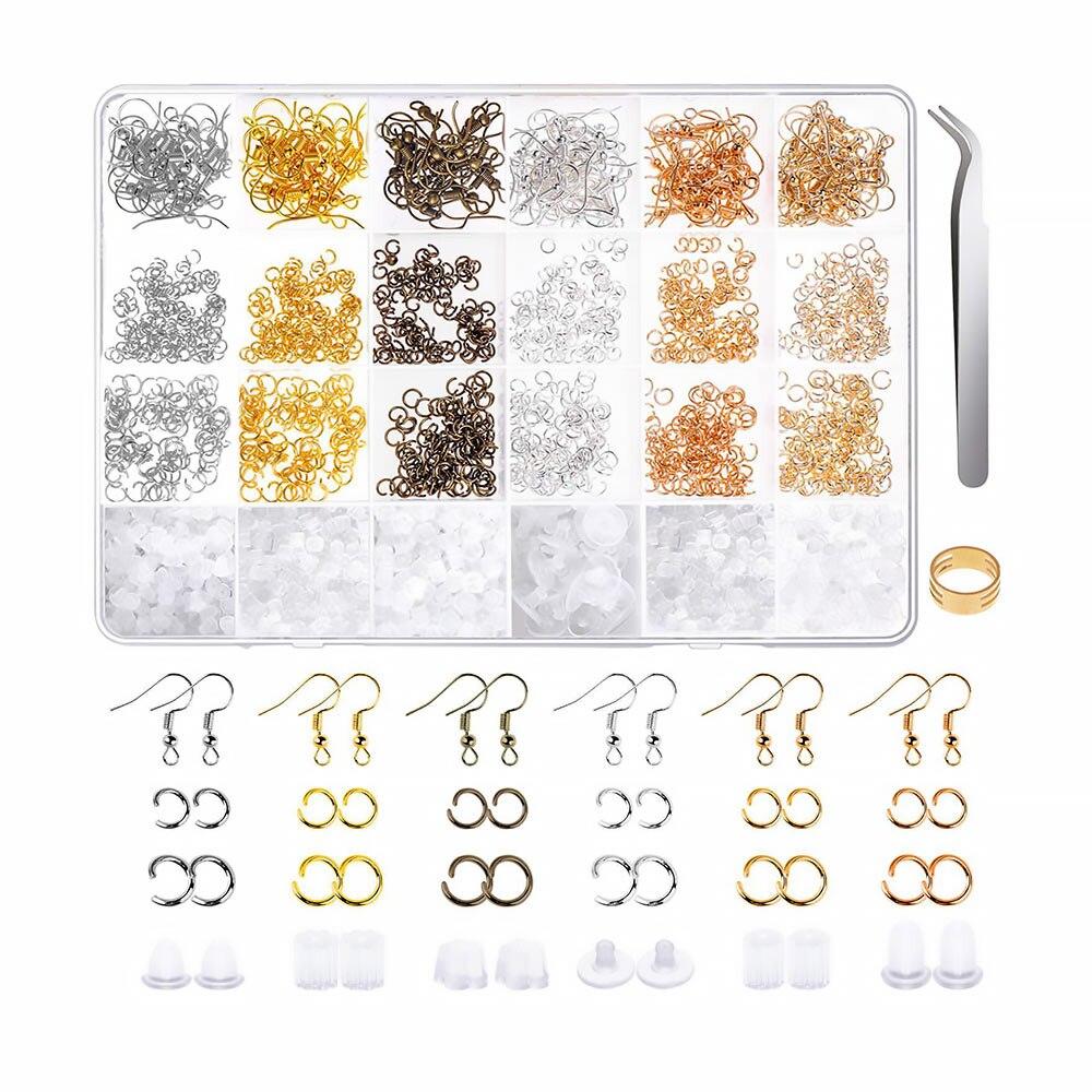 Earring Hooks Brass Rings Head Pins Clasp Supplies Kits For Jewelry Making DIY Jewellery Healthy And Environmentally