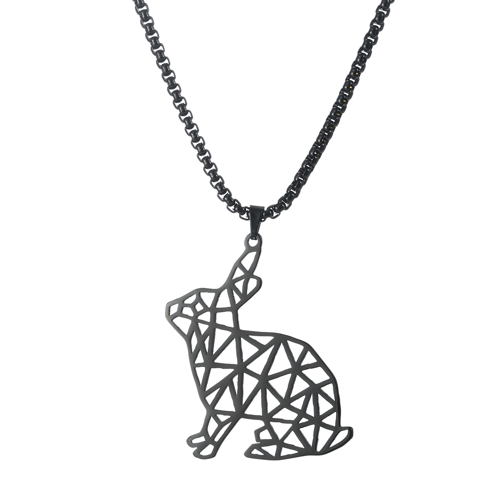 Skyrim ours loup tigre léopard chien Lion Animal pendentif collier en acier inoxydable boîte de déclaration chaîne mâle hommes colliers bijoux
