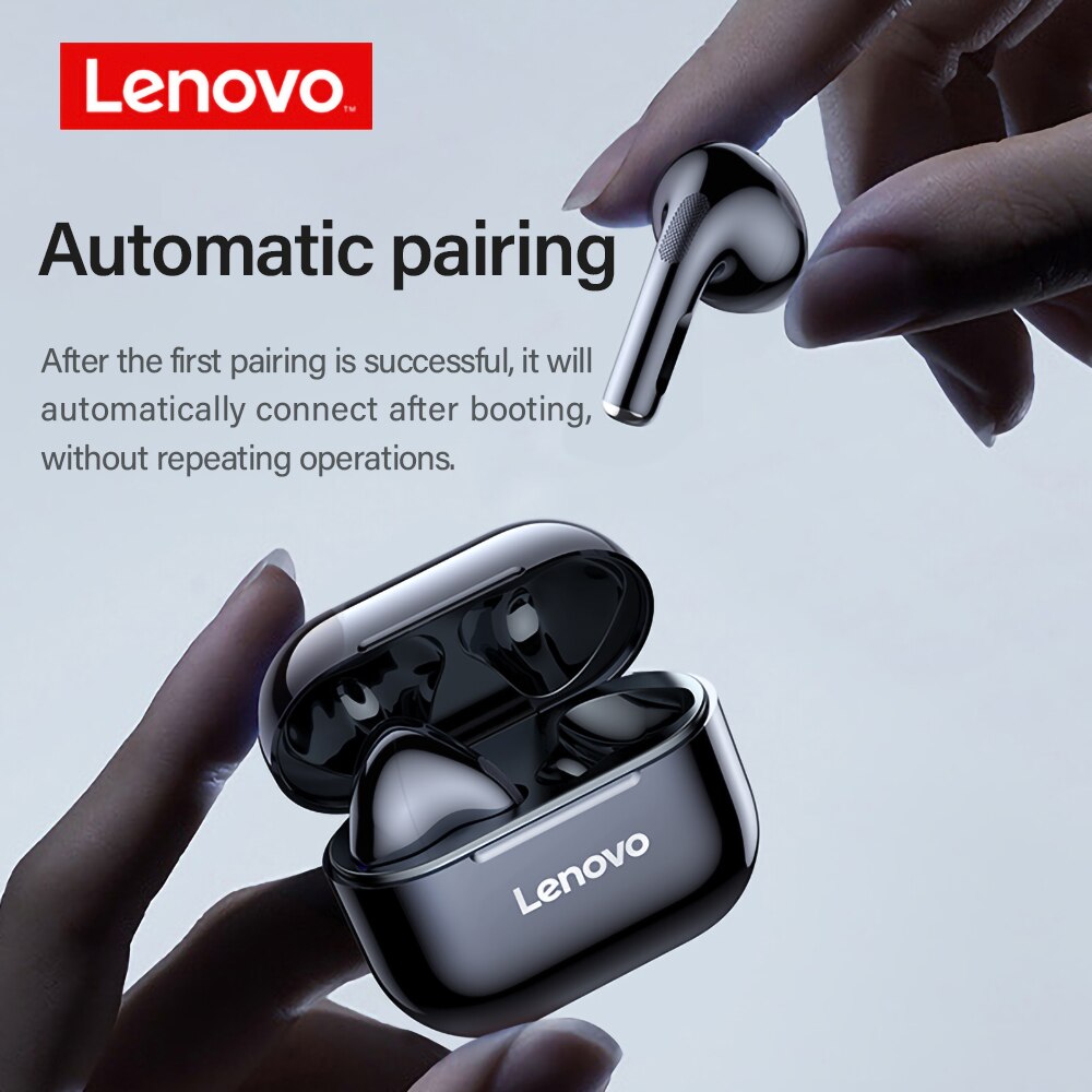 Original Lenovo LP40 TWS Wireless Earphone Bluetooth 5.0 Dual Stereo Noise Reduction Bass Touch Control Long Standby 300mAH