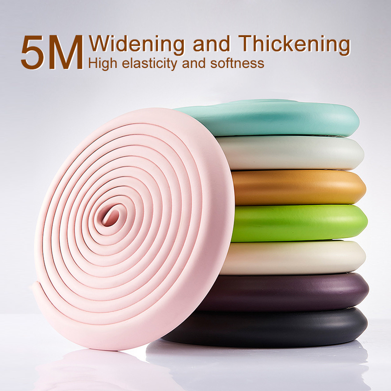 5M Children Safety Desk Table Edge Corner Protector Strip Kids Rubber Protection Cushion Glass Edge Furniture Edge Guard Strip
