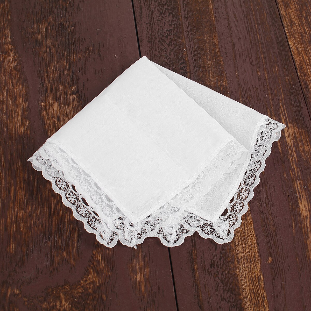 Kant Witte Vierkante Nuttig Zakdoek Voor Vrouw Man Classic Gentleman Stijl Katoenen Zakdoek Vierkante Kant 26*25Cm 6 stks/set