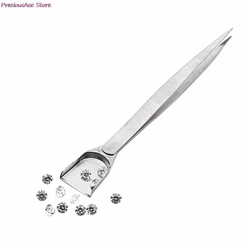 16 centimetri di Diamante Professionale Pinzetta Con Ramaioli Pale Per Perline Gemma Dei Monili Strumento