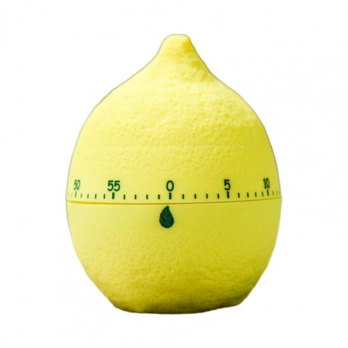 Kitchen Timer 360 Degree Rotating Adjustment Plastic Mechanical Timer Alarm for Kitchen: Lemon