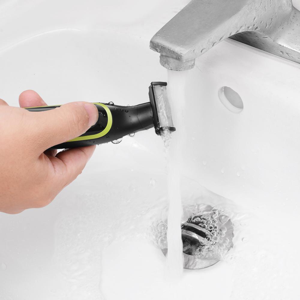 VGR Epilator for Men Rechargeable one blade Beard Trimmer USB Charger electric razor Male Body Hair Remover with 3 Limit Combs