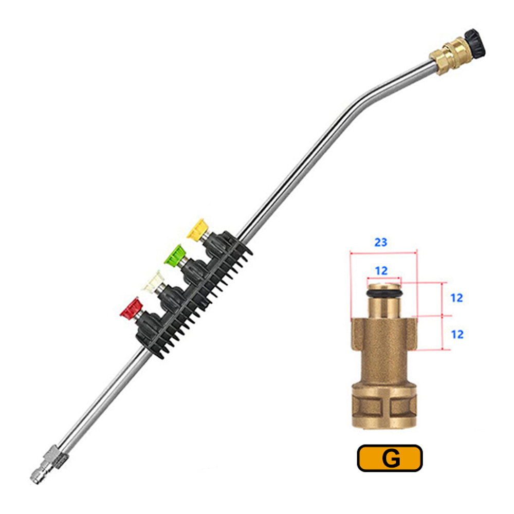 Pressure Washer Wand Extension 30 Degree Curved Angled Undercarriage and Gutter Cleaner Attachment 1/4 Inch Quick Connect 22Inch: G