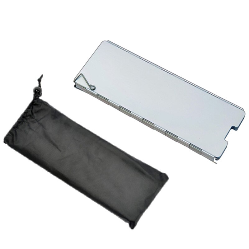 10 Plates Fold Camping Cooker Gas Stove Wind Shield Screen Foldable Outdoor