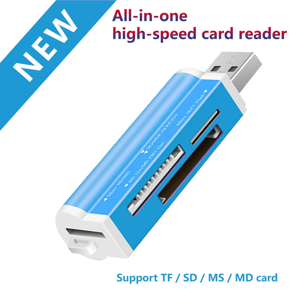 Adaptateur usb 4 in pour lecteur 1 2.0 mémoire micro sd tf  m2 mmc ms pro duo