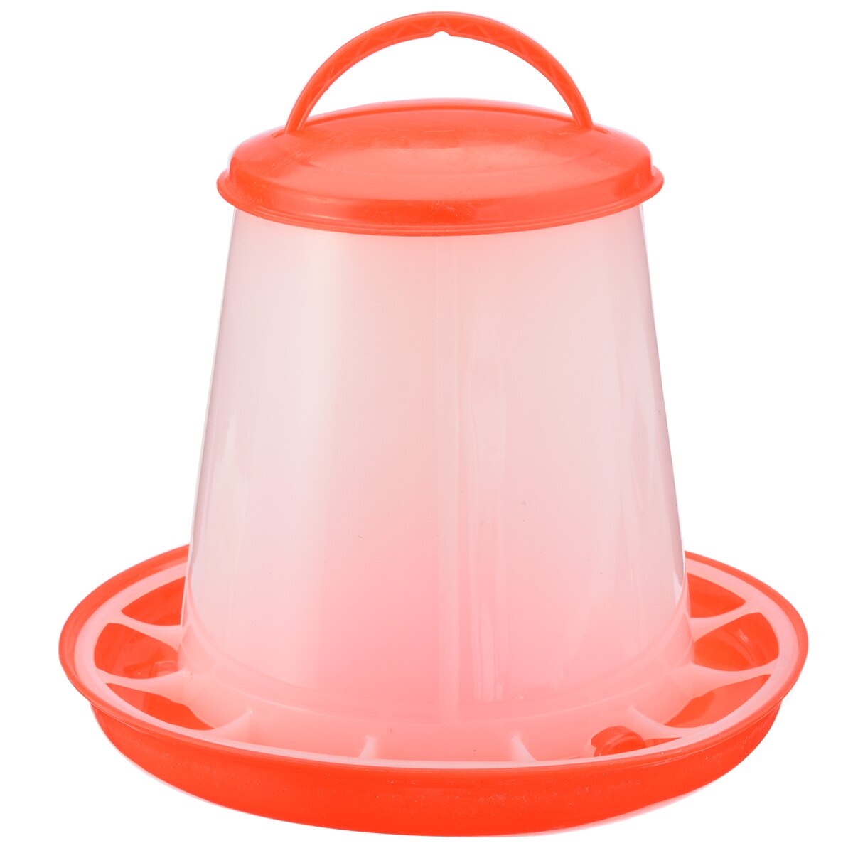 1Set 1.5kg Poultry Chicken Feeder Plastic Feeding Bucket Chicken Duck Fountain Drinker with Lid Handle