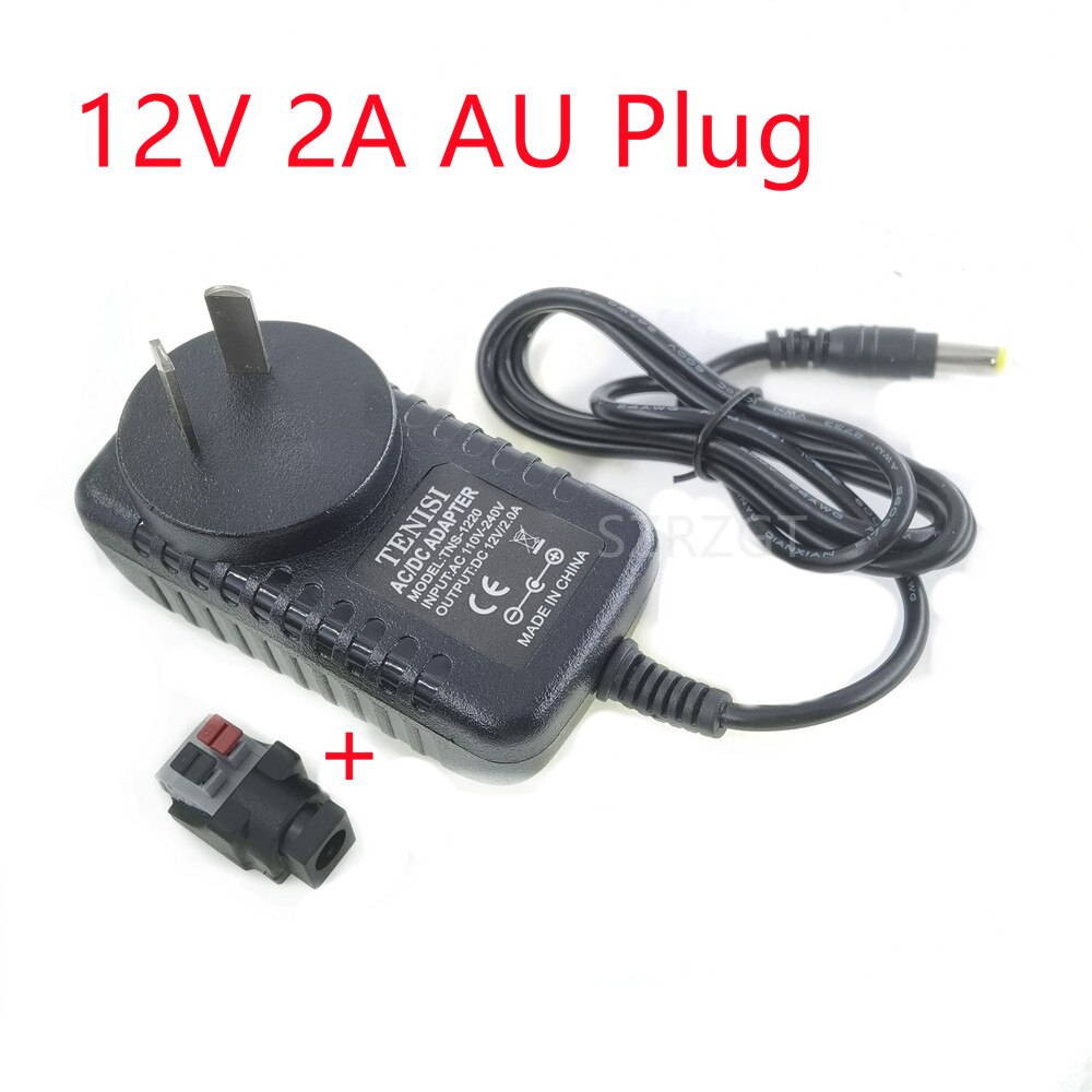 Tn 12V 24W Eu Us Plug Driver Adapter AC110V 220V Naar DC12V 2A 5.5*2.1Mm led Voeding Voor Led Strip Verlichting Transformator Adapter: AU Plug