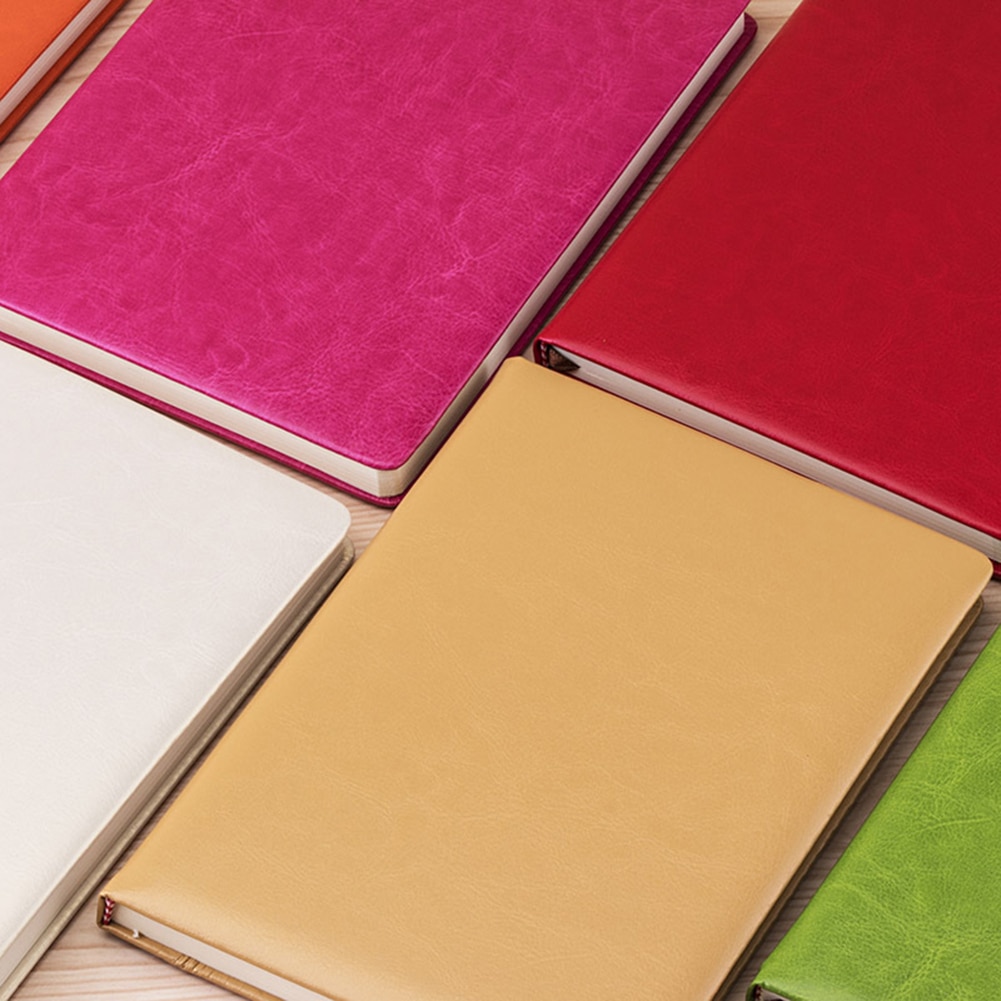 Faux Leather Portable Travel A5 Student Notebook Diary Notepad School Stationery