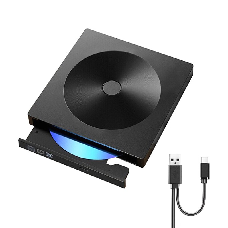 Lecteur optique externe Slim USB type-c RW pour CD, DVD, enregistreur, graveur pour ordinateur de bureau, portable, Mac